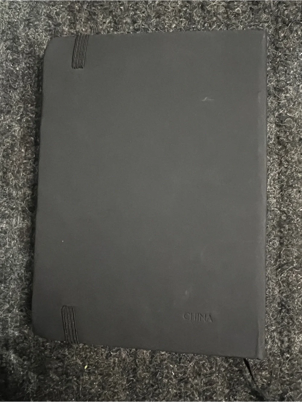 Behind The Smile Black Lined Journal Notebook Elastic Closure NWOT